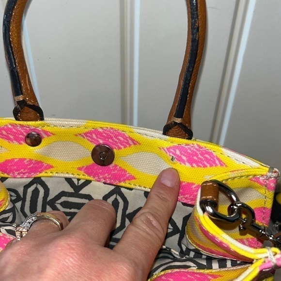 Rebecca Minkoff colorful yellow/pink mini crossbody bag purse designer rare HTF - Picture 16 of 16